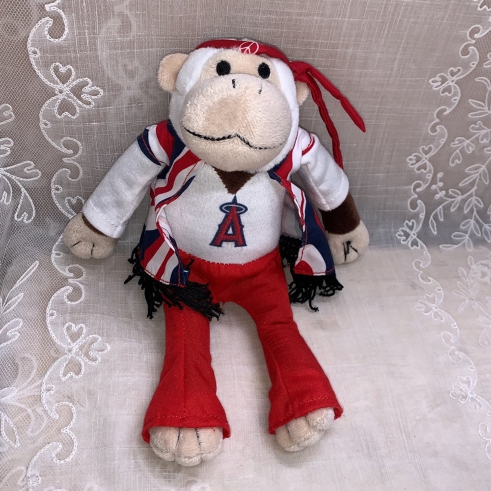 70's Hippy fringe Rally monkey plush 10" Los Angeles Angel's baseball - Picture 2 of 7